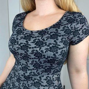 FOREVER21 Black Floral Mini Dress